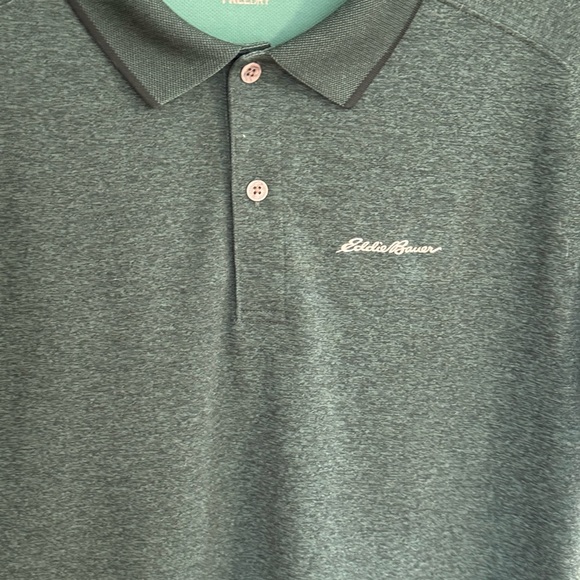 Eddie Bauer Men's Short Sleeve Collared Light Blue Polo Shirt Size L - Picture 2 of 6